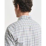 GANT Regular Fit Tattersall Checked Twill Shirt In Clear Sky