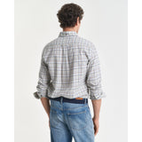 GANT Regular Fit Tattersall Checked Twill Shirt In Clear Sky