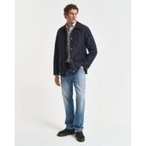 GANT Regular Fit Tattersall Checked Twill Shirt In Clear Sky