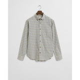 GANT Regular Fit Tattersall Checked Twill Shirt In Clear Sky