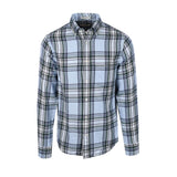 Gant Regular Fit Windblown Flannel Check Shirt In Fresh Blue