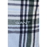 Gant Regular Fit Windblown Flannel Check Shirt In Fresh Blue
