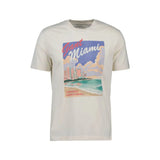 GANT Relaxed Fit Miami Graphic T-Shirt In Cream