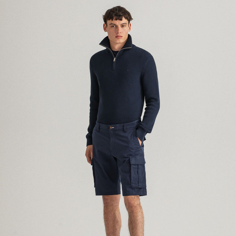 Gant Relaxed Fit Twill Cargo Shorts in Marine