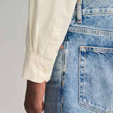 GANT Relaxed Fit Utility Shirt in Cream