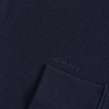 GANT Sacker Rib Full Zip In Evening Blue