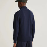 GANT Sacker Rib Half Zip Sweater In Evening Blue