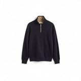 GANT Sacker Rib Half-Zip Sweatshirt In Evening Blue
