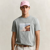 GANT Scenery Graphic T-Shirt In Ceramic Grey