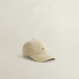 GANT Shield Cotton Twill Cap In Oat Beige