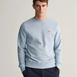 GANT Shield Crew Neck Sweatshirt in Dove Blue