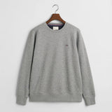 GANT Shield Crew Neck Sweatshirt in Grey Melange