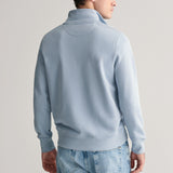 Gant Shield Half-Zip Sweatshirt in Dove Blue