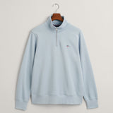 Gant Shield Half-Zip Sweatshirt in Dove Blue