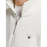 GANT Shield Half-Zip Sweatshirt In Eggshell