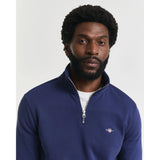 GANT Shield Half-Zip Sweatshirt In Persian Blue