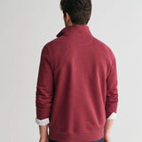 GANT Shield Half-Zip Sweatshirt in Wine Red