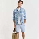 GANT Shield Sweat Shorts in Fresh Blue