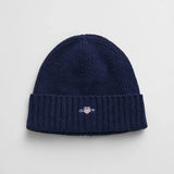 GANT Shield Wool Beanie in Marine