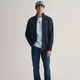GANT Shield Zip Sweatshirt in Evening Blue