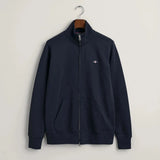 GANT Shield Zip Sweatshirt in Evening Blue