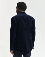 GANT Slim Fit Corduroy Suit Jacket in Evening Blue