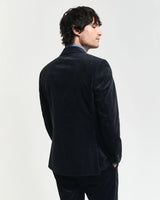 GANT Slim Fit Corduroy Suit Jacket in Tartan Green