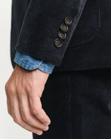 GANT Slim Fit Corduroy Suit Jacket in Tartan Green