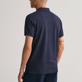 GANT Slim Fit Shield Piqué Polo Shirt in Rick Navy