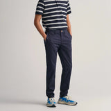 GANT Slim Fit Twill Chinos in Navy