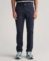 GANT Slim Fit Twill Chinos in Navy