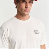 GANT Small Graphic T-Shirt in Cream