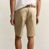 GANT Sport Chino Shorts Slim Fit In Oat Beige