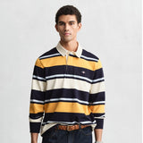 GANT Striped Heavy Rugger In Evening Blue