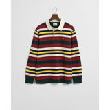 GANT Striped Heavy Rugger In Tartan Green
