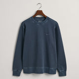 GANT Sunfaded Crew Neck Sweatshirt in Evening Blue