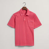 GANT Sunfaded Jersey Polo Shirt in Magenta Pink