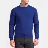 GANT Superfine Lambswool Crew-neck In Rich Blue