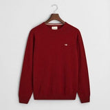 GANT Superfine Lambswool Crew-neck Sweater In Plumped Red