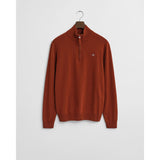 GANT Superfine Lambswool Half-Zip Sweater In Modern Rust