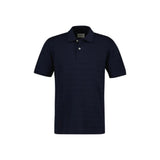 GANT-TEXTURE STRIPE SS POLO EVENING BLUE POLO SHIRT