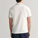 GANT Tipped Piqué Polo Shirt In White