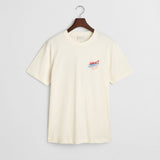 GANT USA Sailing Print Graphic T-Shirt in Cream