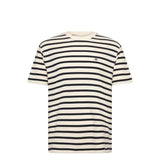 GANT Waffle Stripe SS T-shirt In Cream Stripes