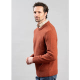 Gant Wool Blend Neps Crew Neck In Modern Rust