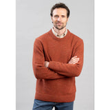 Gant Wool Blend Neps Crew Neck In Modern Rust