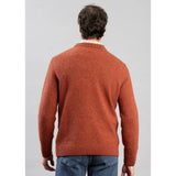 Gant Wool Blend Neps Crew Neck In Modern Rust
