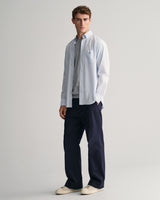 Gant Regular Fit Gingham Poplin Shirt in Light Blue