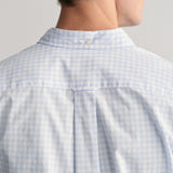 Gant Regular Fit Gingham Poplin Shirt in Light Blue