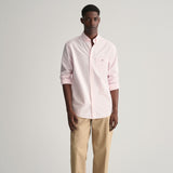 GANT Regular Fit Gingham Poplin Shirt in Light Pink
